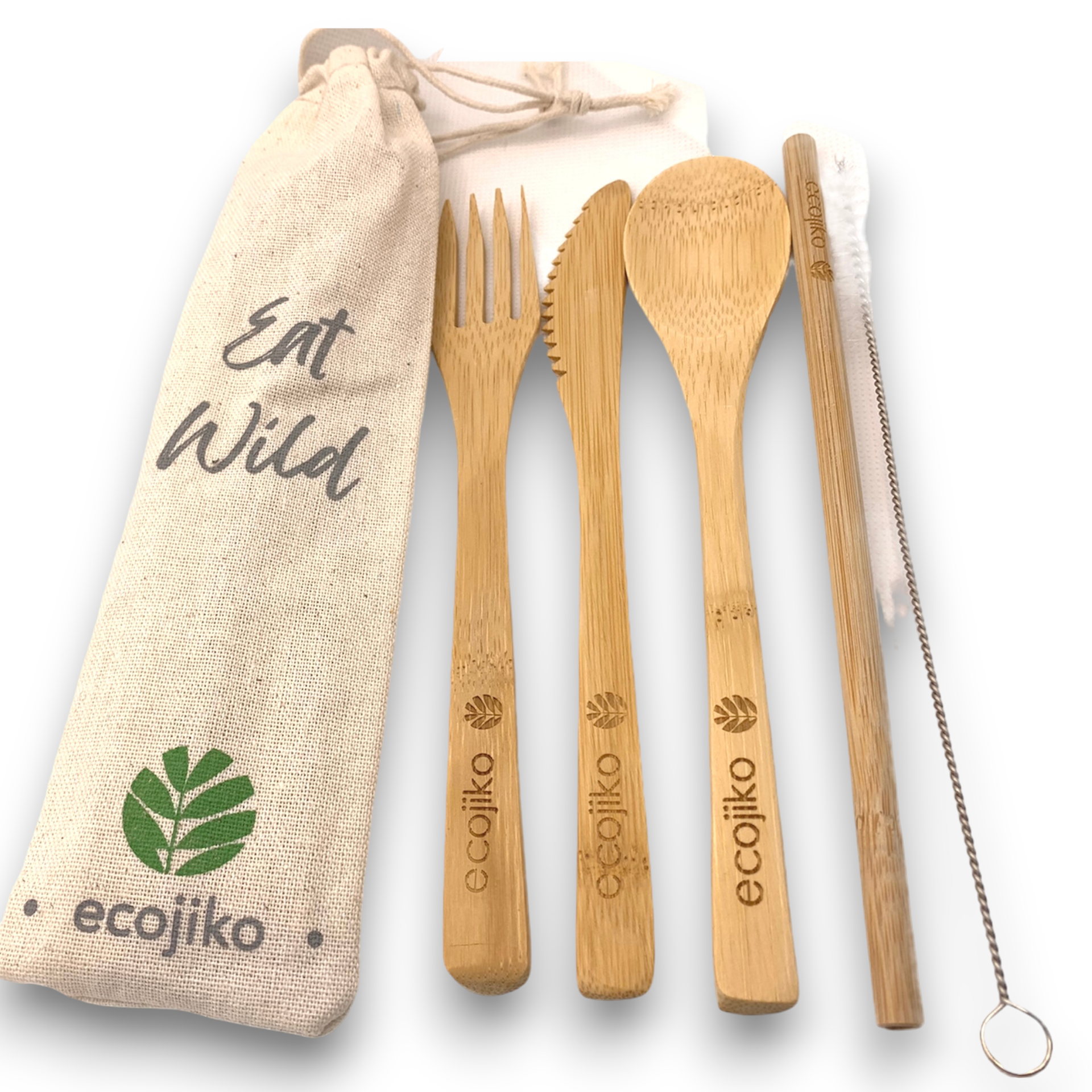 Bamboo Plastic Free Reusable Cutlery Set