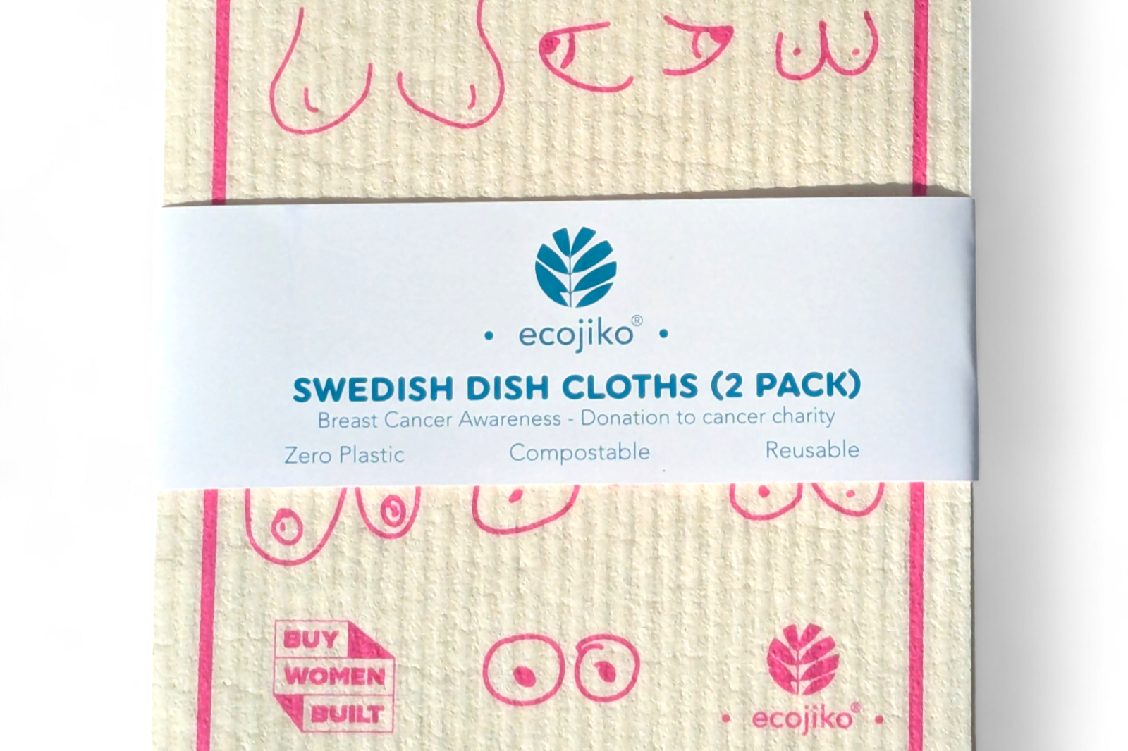 Swedish Dish Cloth | Breast Cancer Awareness (2 pack)